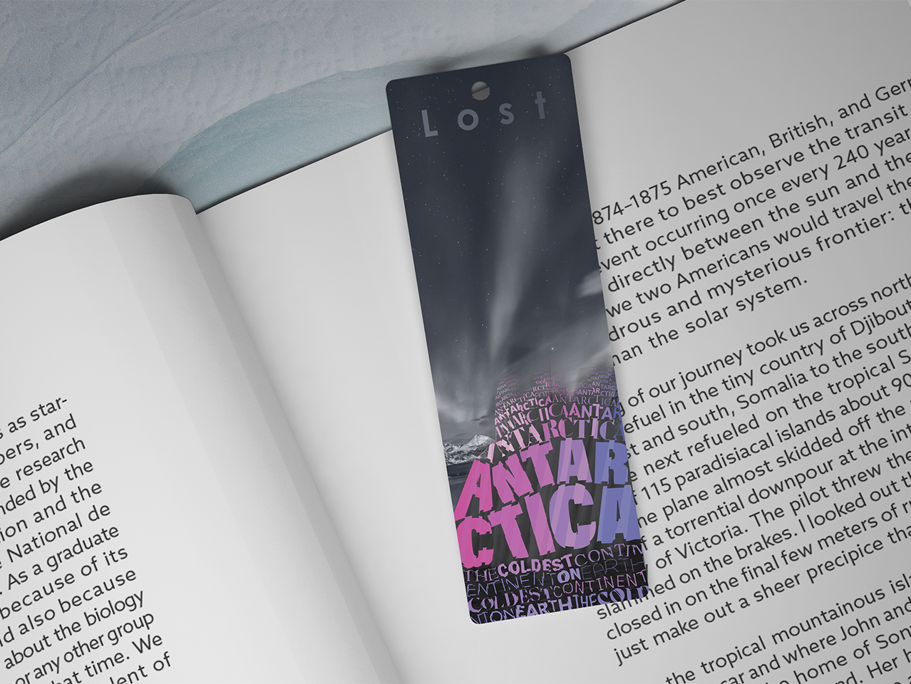 Lost Antarctica bookmark